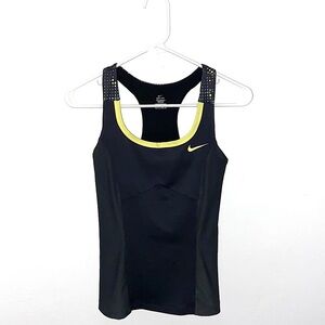 Nike Dri-Fit Black Printed Racerback Tank Top Size XS